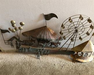 Copper wall sculpture