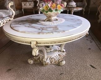 Marble topped coffee table