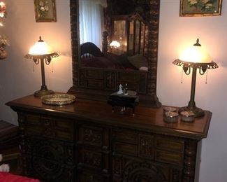 Dresser with mirror