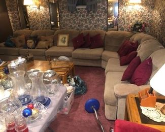 Large sectional sofa with sleeper!