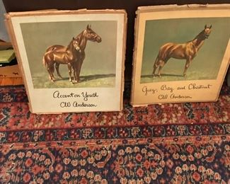 CW Anderson vintage horse print portfolios