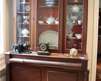 Antique Empire breakfront  with pull out desk