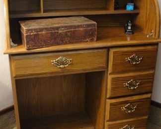 Small Roll Top Desk 35" wide x 18" deep x 43" tall