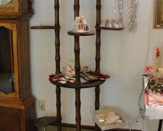 Tall wood plant/display stand. 5' tall x 18" wide