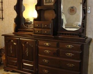 Dresser matches Night Stand. 74" wide x 20" deep x 76" tall