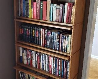 oak lawyer's bookcase, books