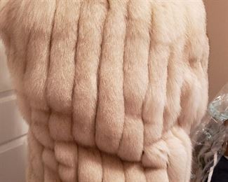 back of ladies fox fur