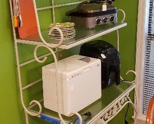small kitchen appliances. Baker's Rack NOT FOR SALE