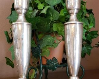 weighted sterling silver candlesticks