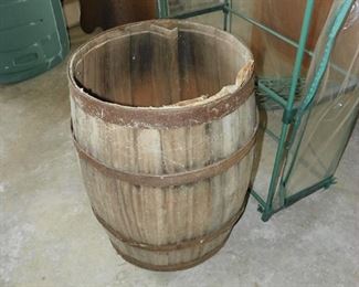 wooden barrel