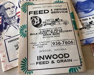 Inwood Feed & Grain adv pieces
