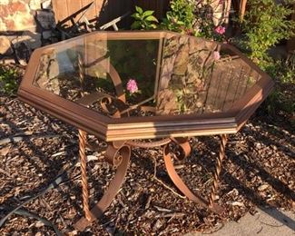 Mid century glass table