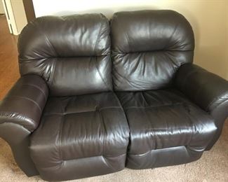 Leather Electric Reclining Loveset