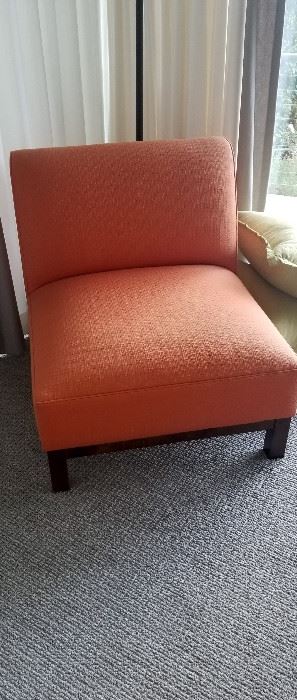 Armless n mcm style orange  chair in great shape