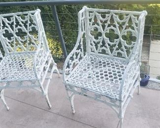 Iron patio chairs
