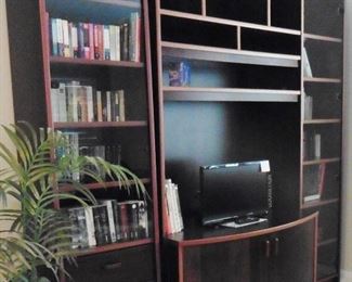 3 pieces wall unit, media cabinet, bookcase