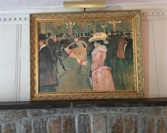 "At the Moulin Rouge, The Dance"  Toulouse-Lautrec Reproduction-oil painting, 32X42