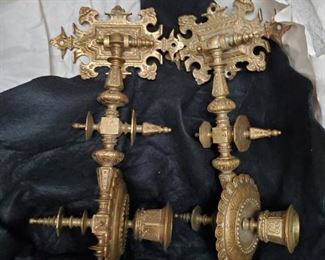 Brass Candle Wall Sconce Swing Arm .