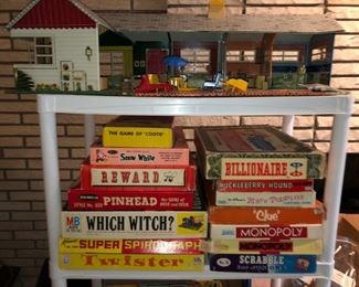 Marx tin doll house and many games