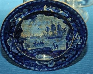 EARLY TRANSFER-WARE  PLATE