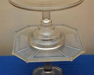 PATTERN GLASS CAKE STANDS