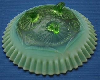 PATTERN GLASS FOOTED BOWL