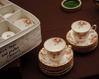 FINE CHINA CUPS AND SAUCERS 