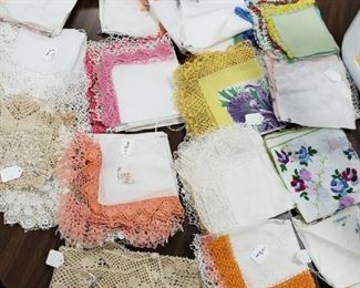 Hundreds of vintage hankies