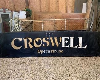 Croswell Opera House Marquee 10'10" x 32" with 2 Letter Boards and Letters 8' x 32"!