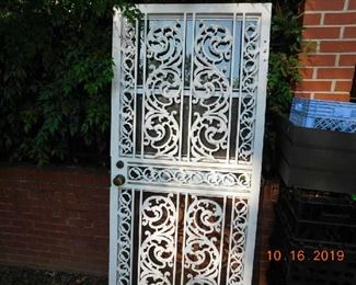 Wrought iron security doors.