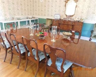 Large cherry dinning room table.