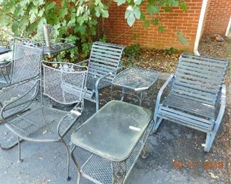 Wrought iron Patio furniture.