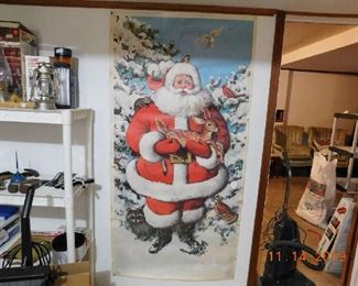 Vintage Santa door cover.