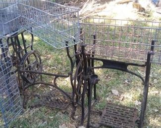 ANTIQUE IRON SEWING MACHINE LEGS