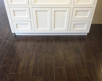 WHITE VANITY 61" W x 35" H x 21" D
