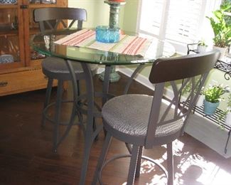 tall chairs with table