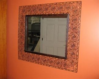 iron framed mirror