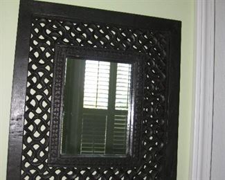wooden caraved mirror