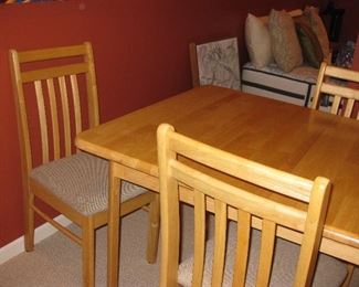 smaller table and chairs