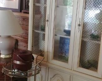 Vintage beverage cart and Hamm's Beer Goblets