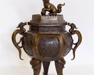 A Massive Metal Dragon Censer