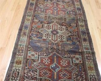 Antique And Finely Hand Woven Kazak Style Carpet