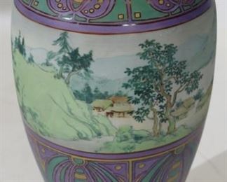 Artist Signed Nippon Porcelain Vase