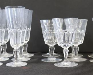 Baccarat Crystal Stemware Grouping with a Pair of