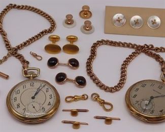JEWELRY Assorted Mens Gold Jewelry Grouping
