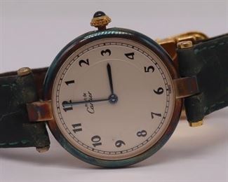 JEWELRY Must de Cartier Vermeil Sterling Watch