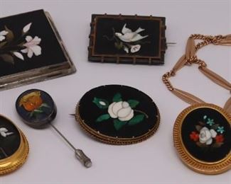 JEWELRY Pietra Dura Jewelry Grouping