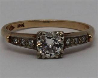 JEWELRY Vintage kt Gold Diamond Engagement Ring