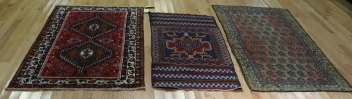 Lot Of Antique And Finely Hand Woven Area Rugs