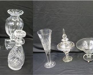 Lot Of Assorted Cut Glass Items To Include